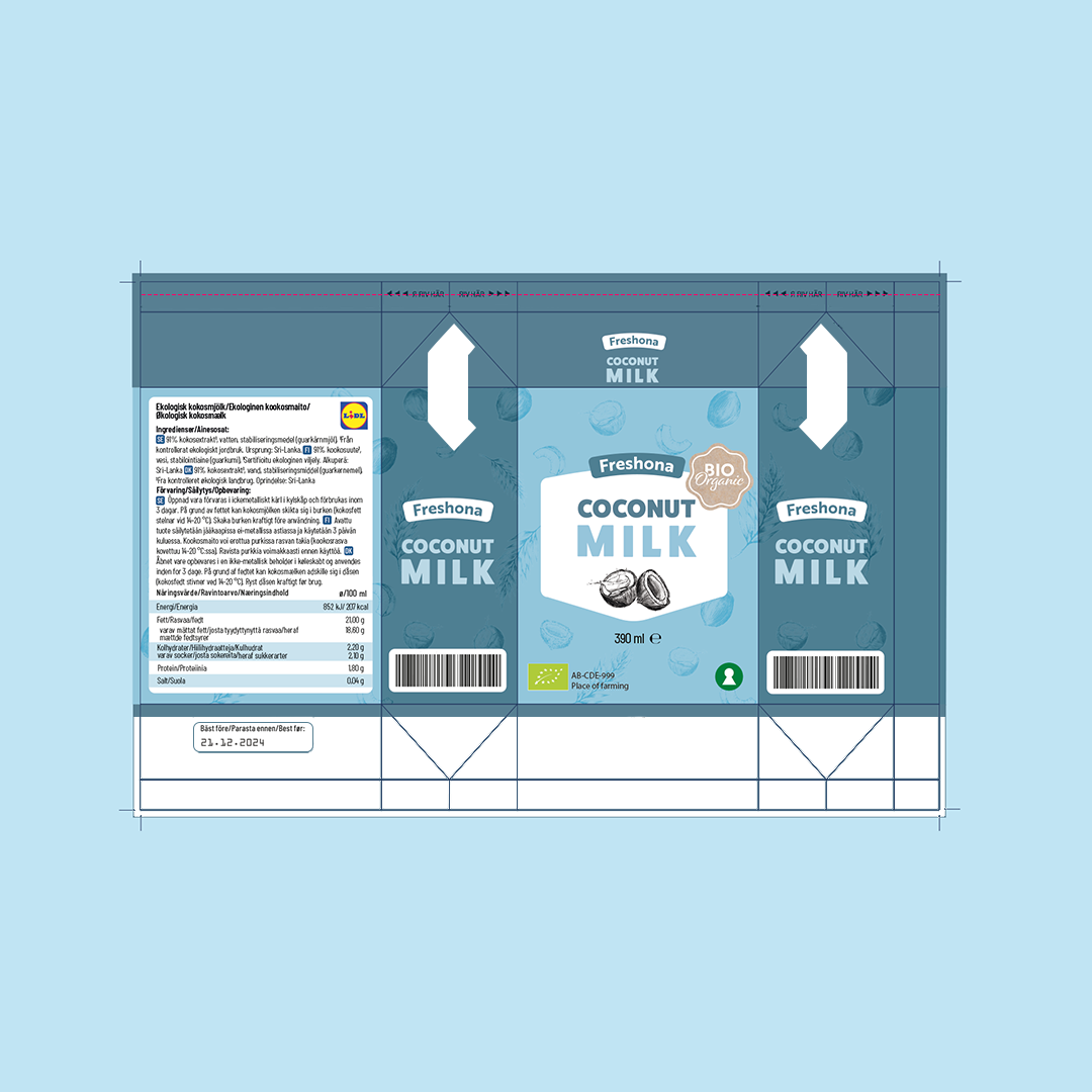 New Coconut Milk Packaging Dieline